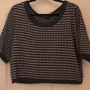 Polka dot crop sweater size 2